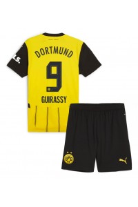 Fotbalové Dres Borussia Dortmund Serhou Guirassy #9 Dětské Domácí Oblečení 2024-25 Krátký Rukáv (+ trenýrky)